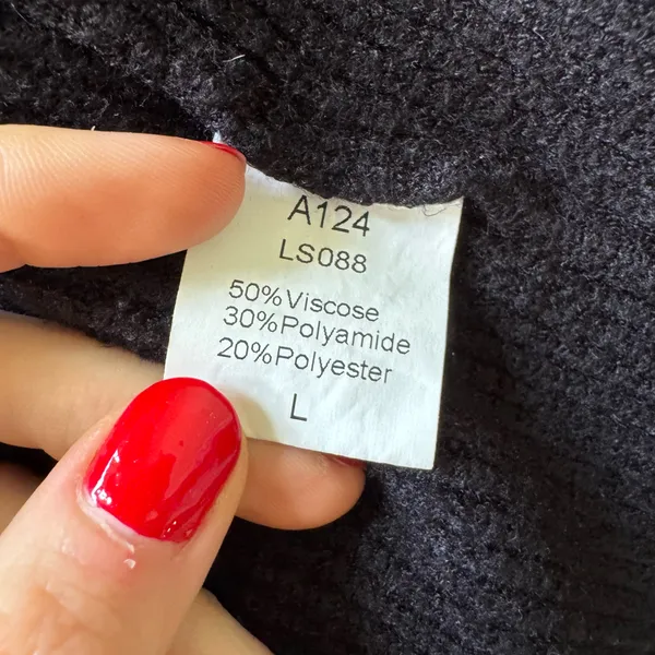 Lillusory Ribbed Knit Cardigan Sweater Blue Size L - Image 4
