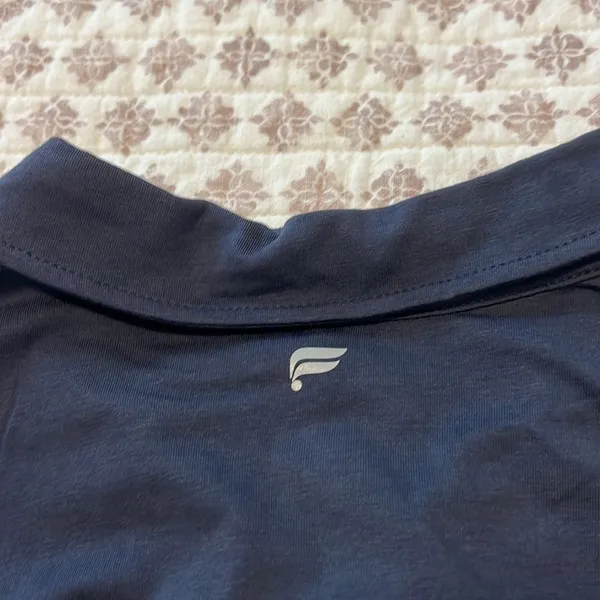NWT Fabletics Classic Navy Boxy Short Sleeve Polo Shirt Size Medium Blokecore - Image 6