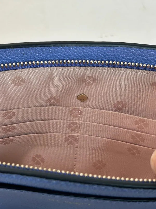 Kate Spade New York Margaux Crossbody in Blue Leather with Chain Strap - Image 4
