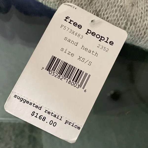 FREE PEOPLE Womens Cable Knit Poncho Cardigan Sweater Shawl in Grey XS/S - Image 10