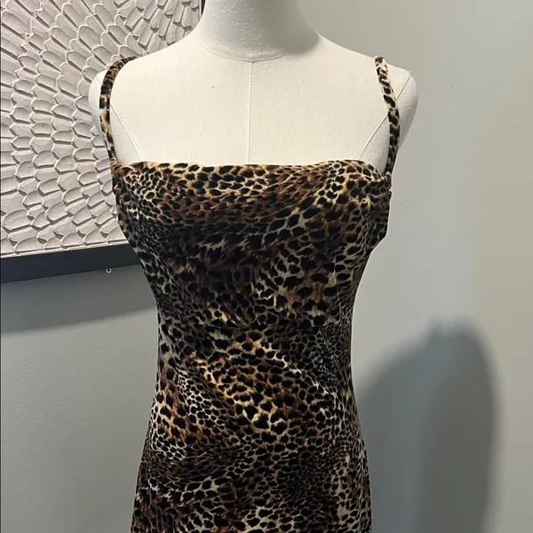 Frederick's of Hollywood Brown Leopard Mini Dress - Image 2