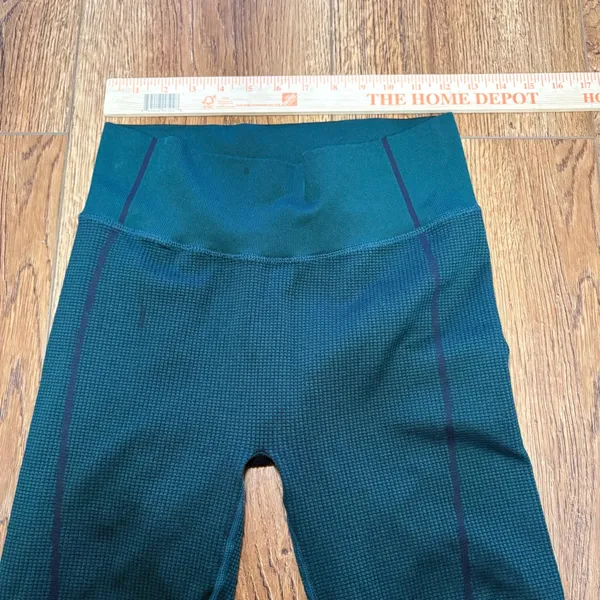 Aerie OFFLINE Seamless Waffle High Waisted‎ Leggings Dark Green Textures Size M - Image 6