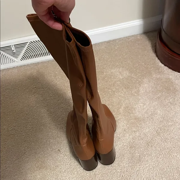 Franco Sarto Brown Knee-High Women's Boots Wide Calf - Image 3