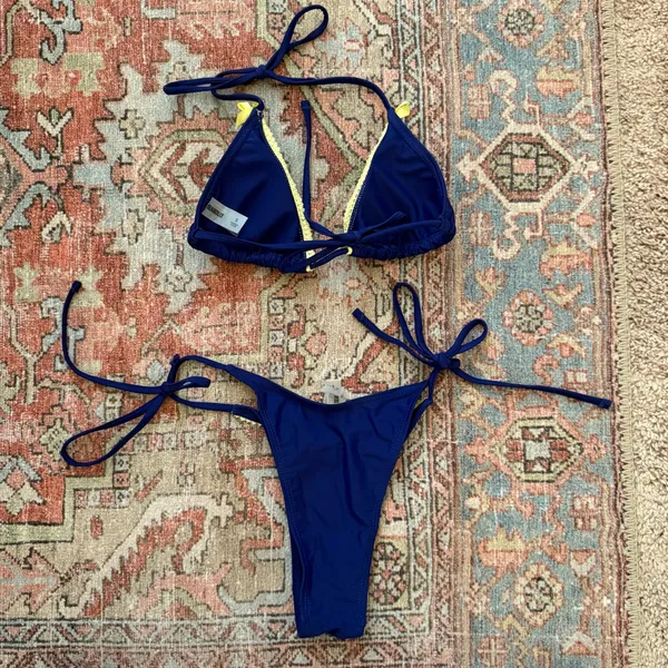 Coquette Girly Bow Triangle Bikini Set - Image 2