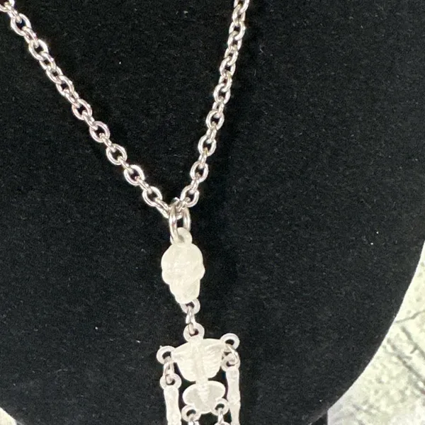 Skeleton Necklace Moveable Limb Steampunk Punk Skull Glow In The Dark Necklace - Image 7