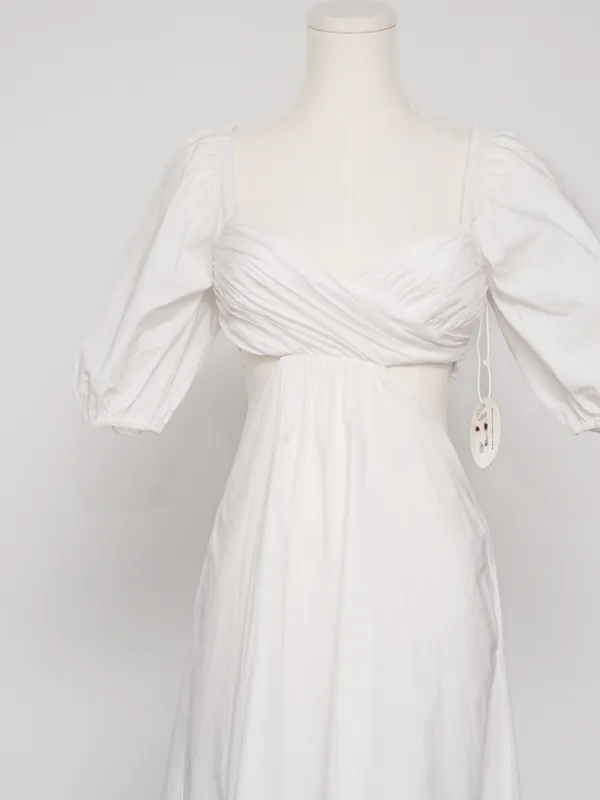 STAUD - Carina Cutout Cotton‎ Midi Dress - Image 8