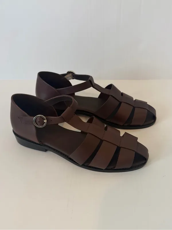 Pilcro Maris Fisherman Sandals in Brown Leather - Image 6