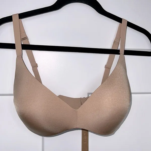 NWT SKIMS Wireless Form Push-Up Plunge Bra - Clay - Image 2