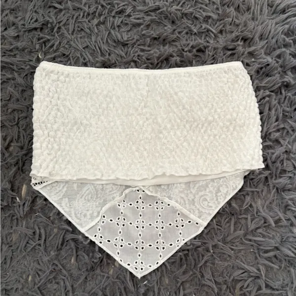 SHEIN White Lace Crop Top - Image 2