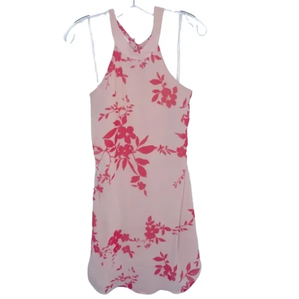 Sugar + L!ps size small pink & red floral halter Dress - Image 2