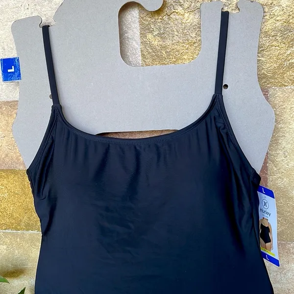 Hurley Women’s UPF 50+ One Piece Adjustable Strap Back Low Cut Swimsuit, Size L - Image 5
