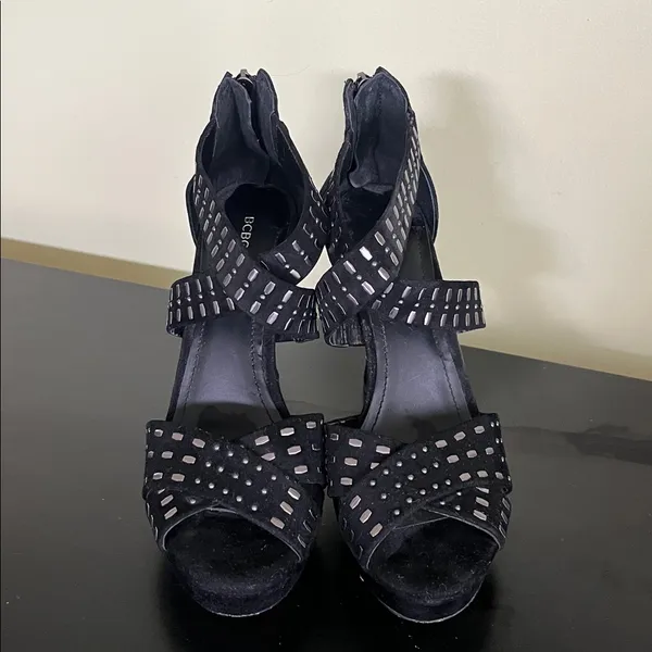 BCBGeneration studded stiletto sandals with platform soles and ankle zippers - Image 6