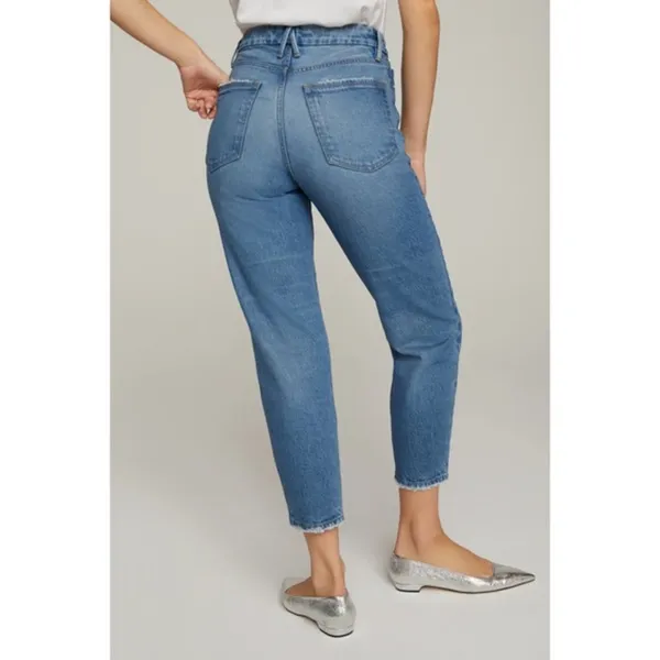 Good American Good Mom Jeans 6/28 High Rise Tapered Leg - Image 7