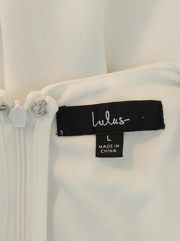 Lulus White Sleeveless Romper with Skort Styling Size Large Bridal Romper - Image 8