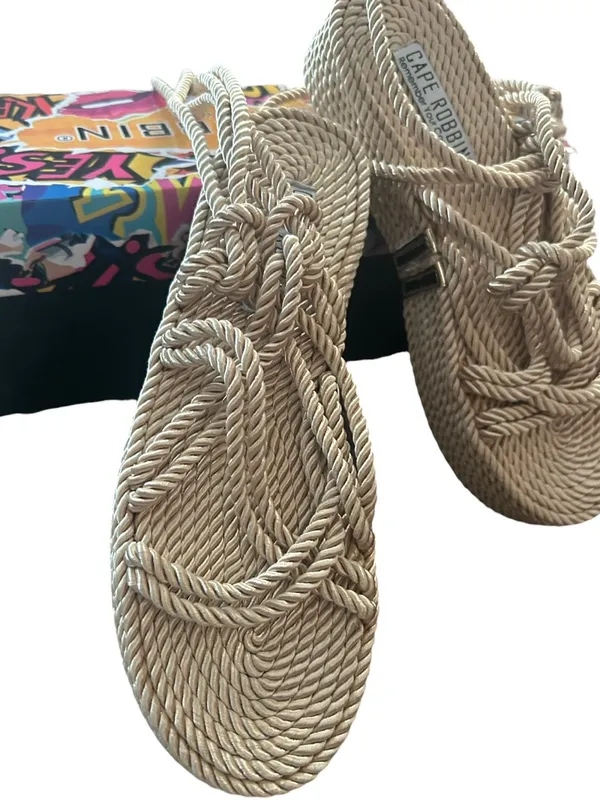 Cape Robbin Natural Rope Wrap Sandals - Image 2
