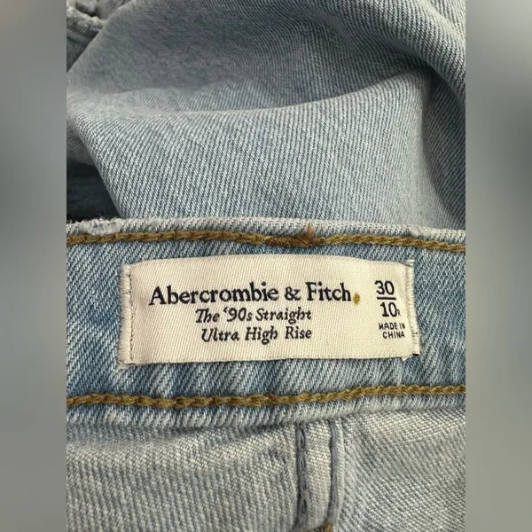 Abercrombie & Fitch 90s Straight Ultra High Rise Jeans Women’s‎ Size 30 / 10 - Image 10