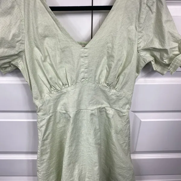 Copper Key Spring Fit Flare Midi Dress Babydoll Cottage Core Coastal Spring Retro Gingham - Image 7