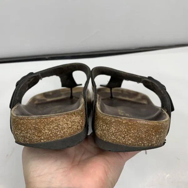 Birkenstock Size 41 10 Gizeh Sandals Birko Flor Patent Shoes Flip Flops T Straps - Image 9