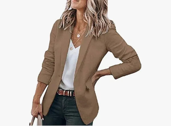 Work Blazer Brown Size L - Image 4