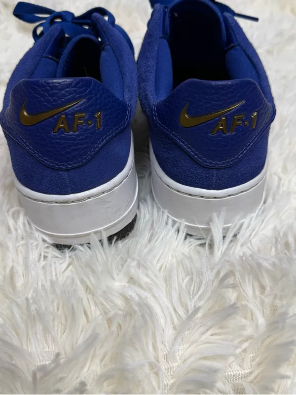 Nike Air Force 1 Sage Low LX Deep Royal Blue Suede Sneakers - Image 6