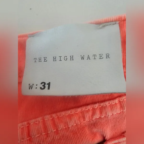 Joe’s Jeans The High Water Skinny Corduroy Pants - Neon Coral Orange - Size 31 - Image 7