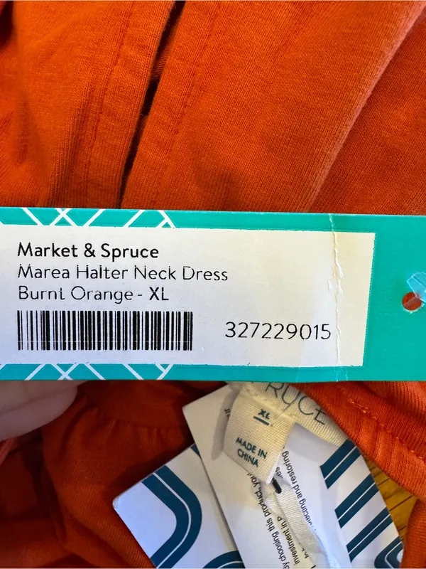 Stitch Fix Market & Spruce Maxi Dress Marea halter burnt orange XL NWT - Image 6