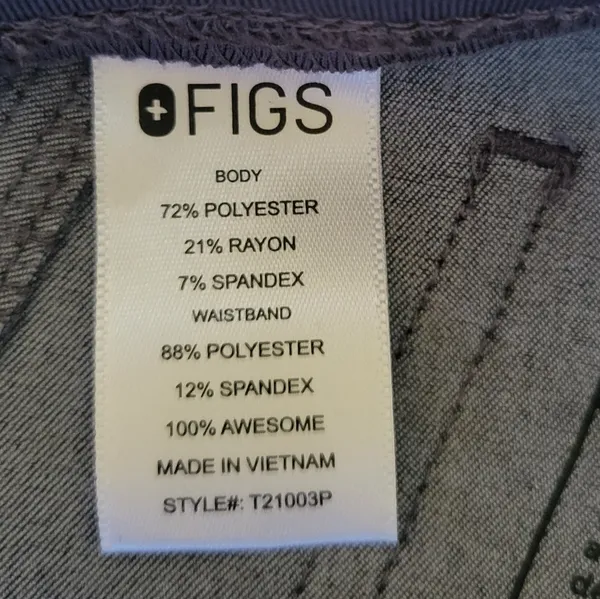 Women's Figs Livingston Scrub Pants Graphite Gray Size Small - Image 11