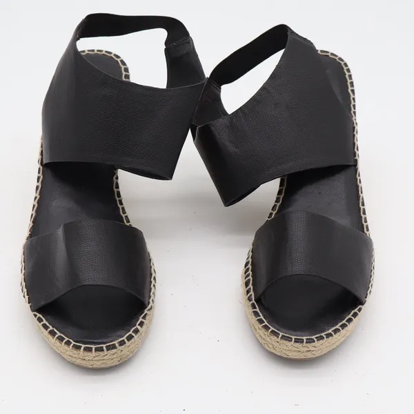 Steve Madden Wedge Sandal Womens 9 Edaya Black Espadrille Slingback Excellent - Image 3