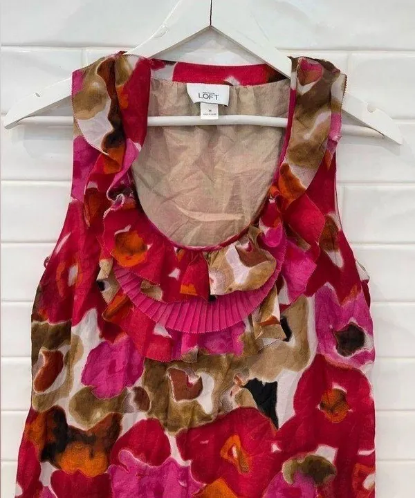 ANN Taylor Loft floral watercolor dress - Image 5