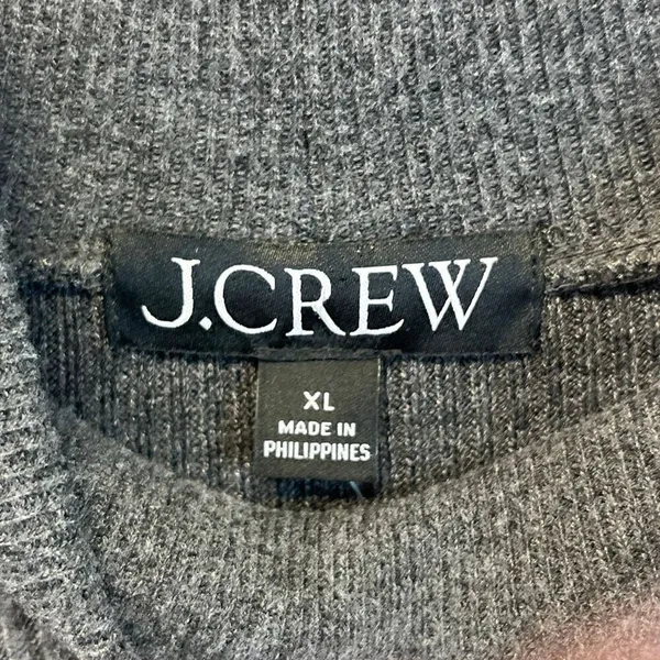 J. CREW Women’s Gray Mock Neck Ribbed Pullover Sweater XL Long Sleeve Soft NWT‎ - Image 5