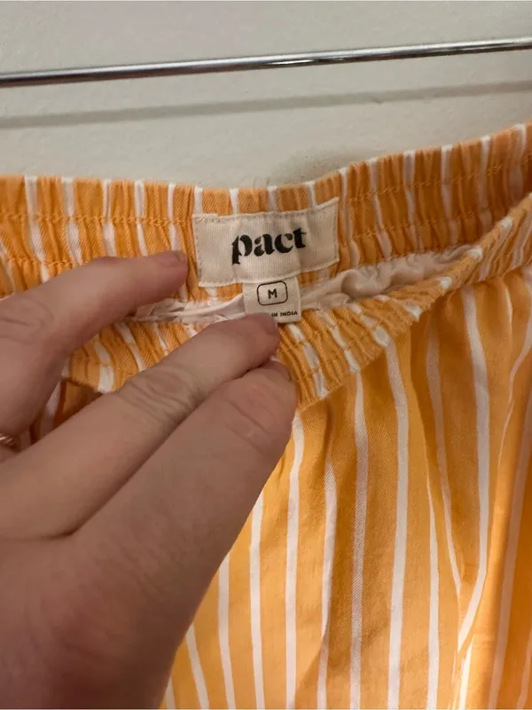 Pact striped maxi skirt yellow white medium - Image 3