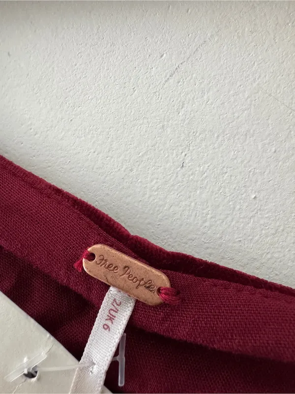 Free People Linney Velvet Minidress in Cabernet Burgundy‎ - Image 8