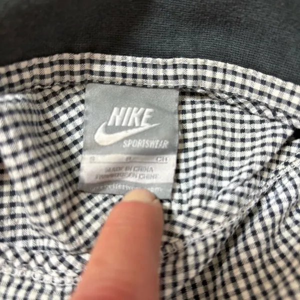 Vintage 90’s Nike Black and White Bomber Jacket with Stand-Up Collar - Image 16