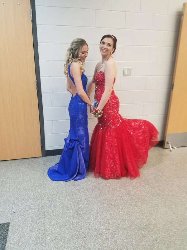 Jovani Blue Prom Dress - Image 2
