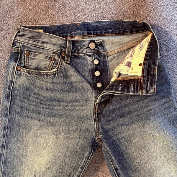Levis 501 Big E Jeans Size 27 Relaxed Womens Boyfriend Size 6 Comfort - Image 4