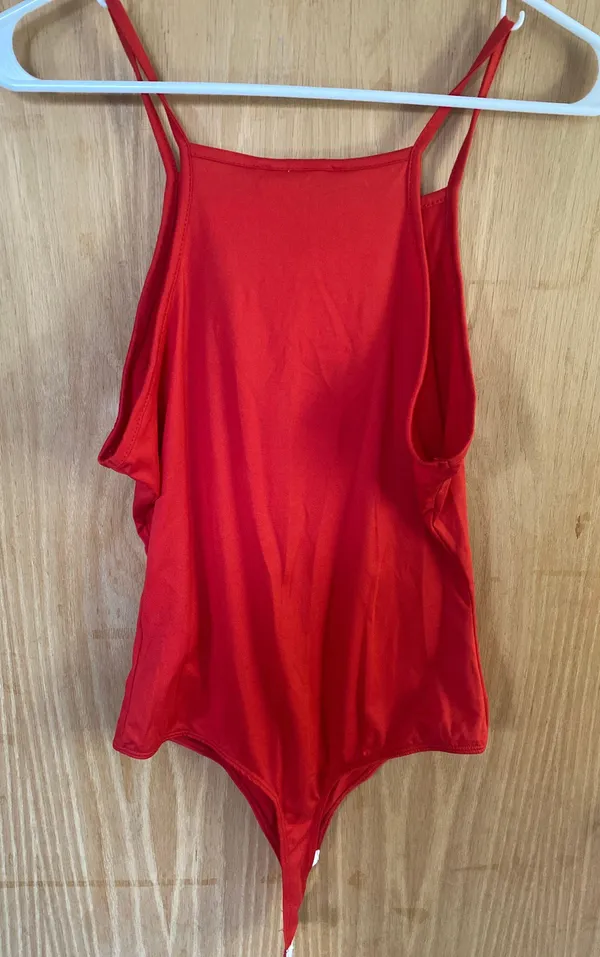Coco Kay Boutique Red Halter Top Body Suit - Image 2