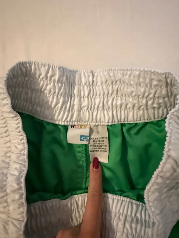 Vintage Vibrant Green Roxy Athletic Shorts - Image 2