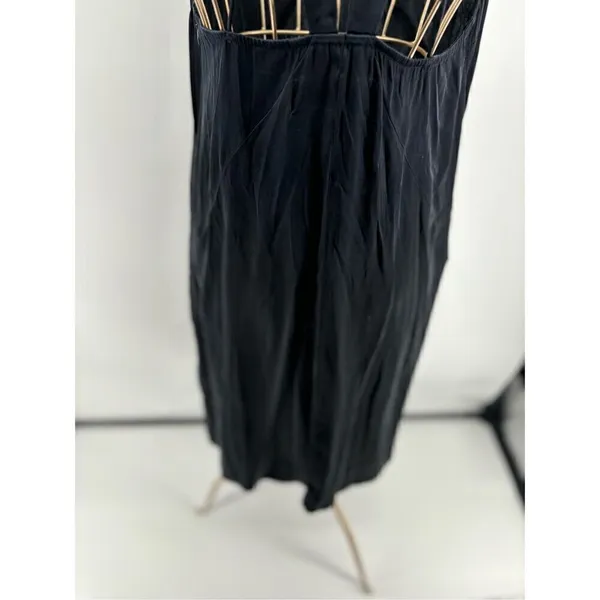 Abercrombie & Fitch Silk Slip Dress Black Strappy Dress Women M A&F Collect - Image 12