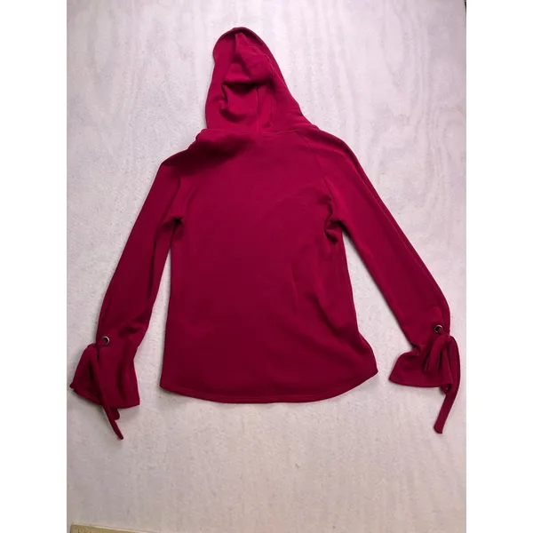 Fifteen Twenty Hoodie Women‎ Small Magenta Excellent Tie Cuff Modal Blend Top - Image 6