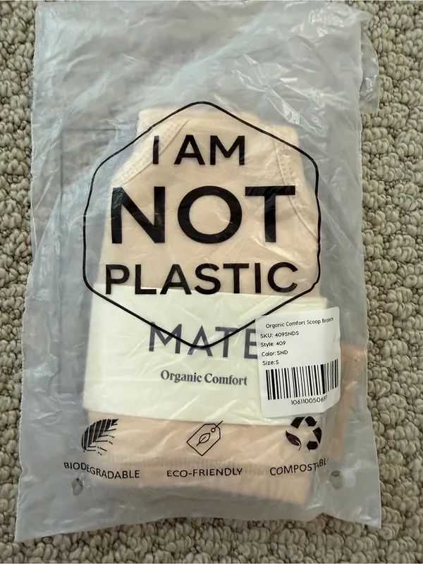 MATE the Label Organic Comfort Scoop Bralette NWT S Sand - Image 4