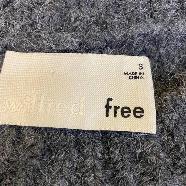 Aritzia Wilfred Free Cropped Sweater Alpaca Wool Blend Crewneck Pullover Small - Image 9