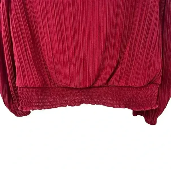 Ann Taylor Factory Women's Red Puff Sleeve Blouse Size S‎ - Image 4