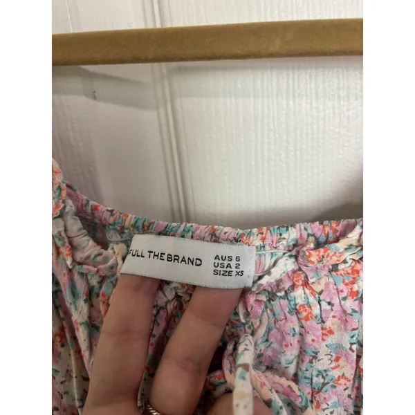 Faithful the Brand Ira Mini Dress Vignette Floral Pink 2 XS Cottage Hoco - Image 9