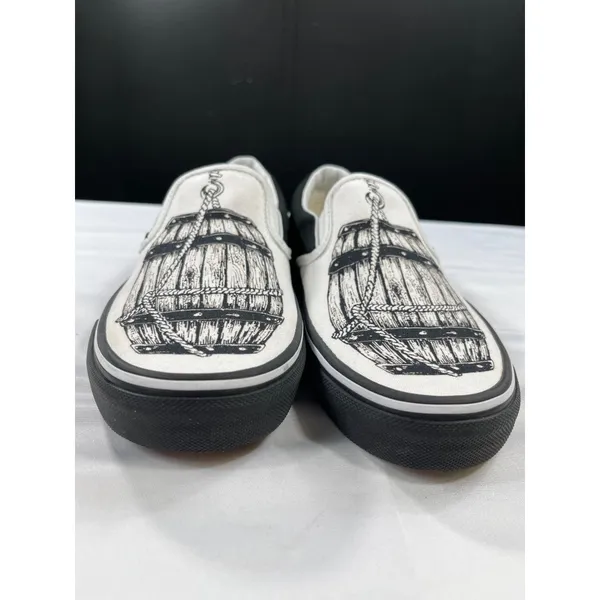 Vans Slip On Shoes Barrel Print SKU 7511 Size 7.5 - Image 4