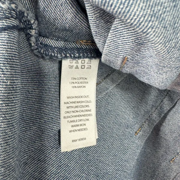 Sincerely Jules Skirt Womens XL Blue Pleated Denim Micro Mini Built-In Belt - Image 8