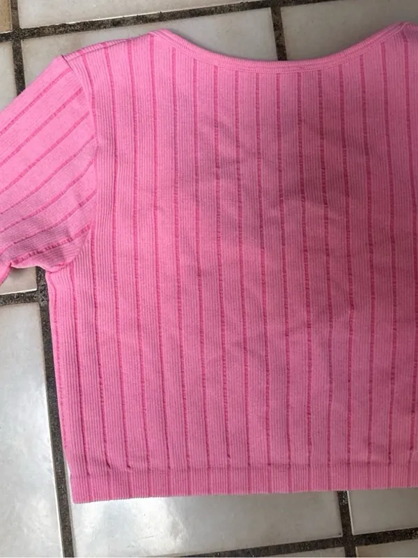 Brand New Zara SEAMLESS TOP Pink Size Large - Image 10
