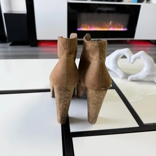 Jeffrey Campbell Lita Suede Platform Booties - Tan (Size 8M) - Image 3
