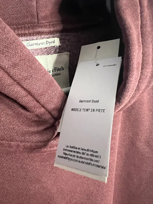Abercrombie and Fitch Burgundy Hoodie Sweater Womens Medium - Image 5