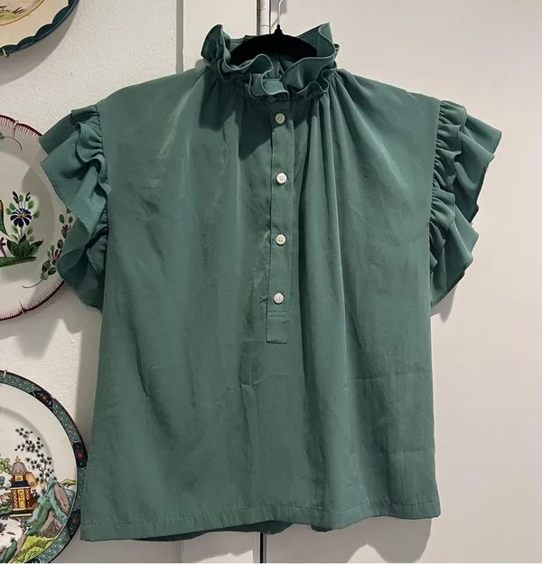 KOCH Pixie Blouse Top Green - Image 2