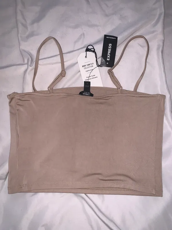 EXPRESS Square Neck Cropped Cami - Image 4